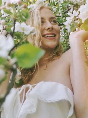 Cream Ruffle Peasant Mini Dress - Tunic Vintage Open Size Doen Vibes 🌸